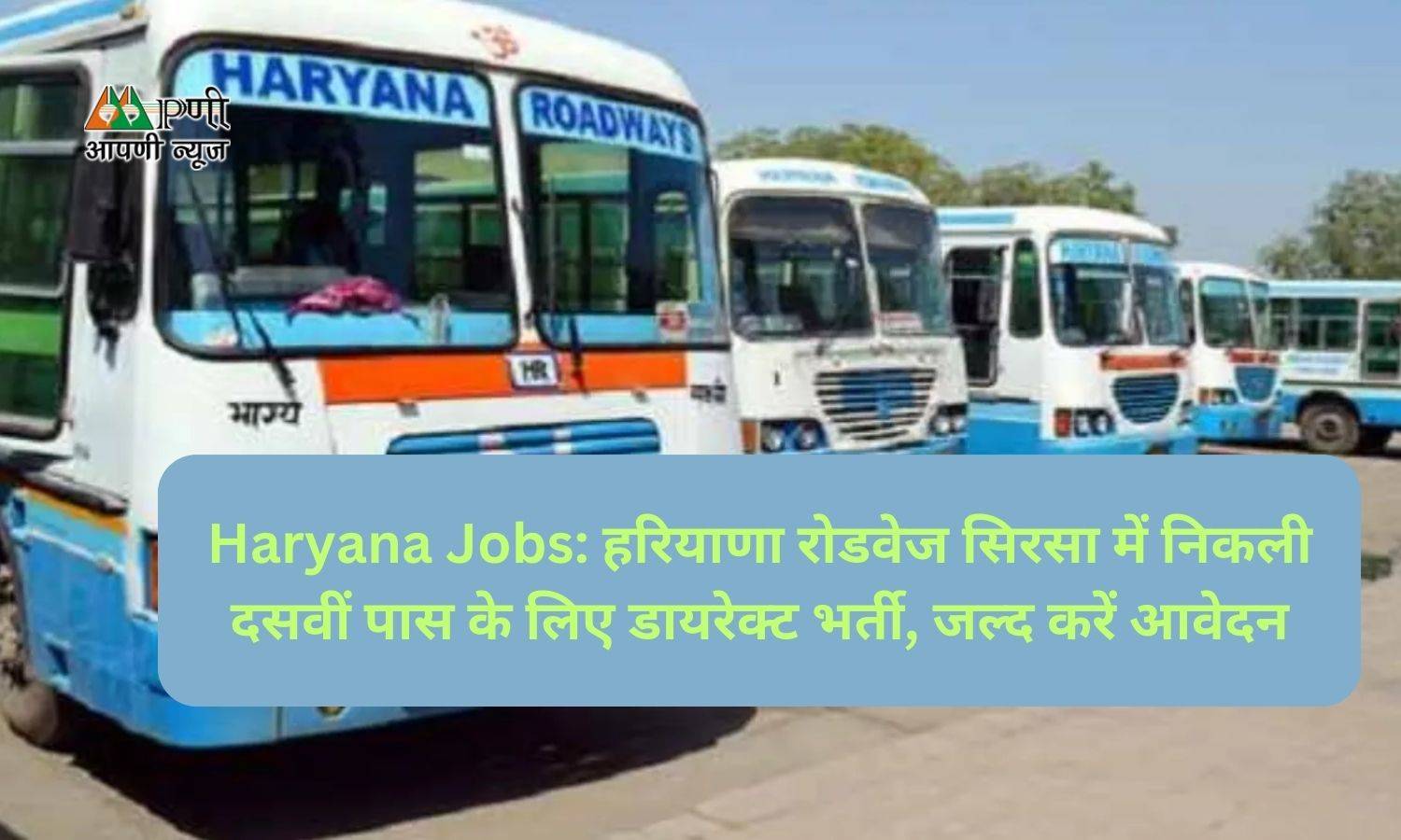 Haryana Jobs: हरियाणा रोडवेज सिरसा में निकली दसवीं पास के लिए डायरेक्ट भर्ती, जल्द करें आवेदन