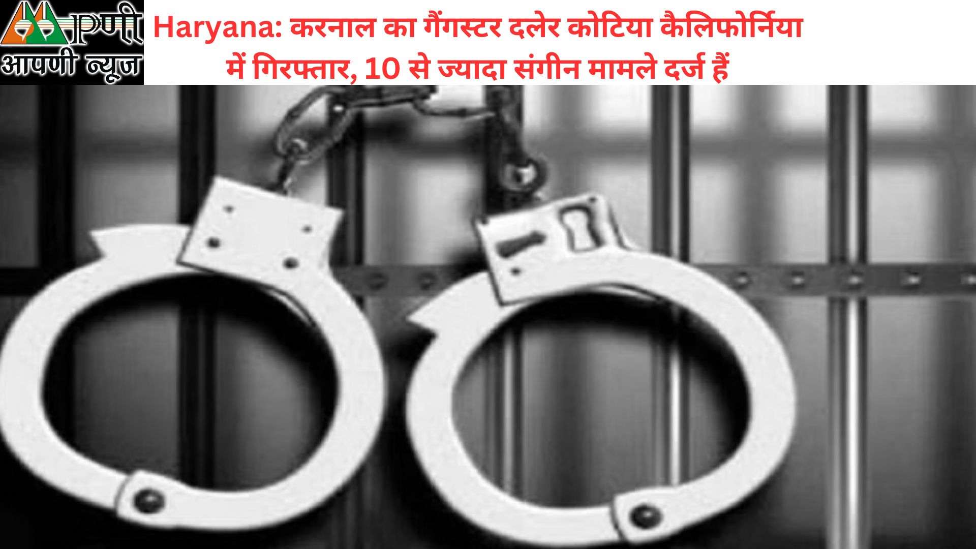 Haryana: करनाल का गैंगस्टर दलेर कोटिया कैलिफोर्निया में गिरफ्तार, 10 से ज्यादा संगीन मामले दर्ज हैं