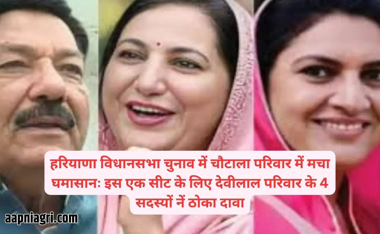 हरियाणा विधानसभा चुनाव में चौटाला परिवार में मचा घमासानः इस एक सीट के लिए देवीलाल परिवार के 4 सदस्यों नें ठोका दावा